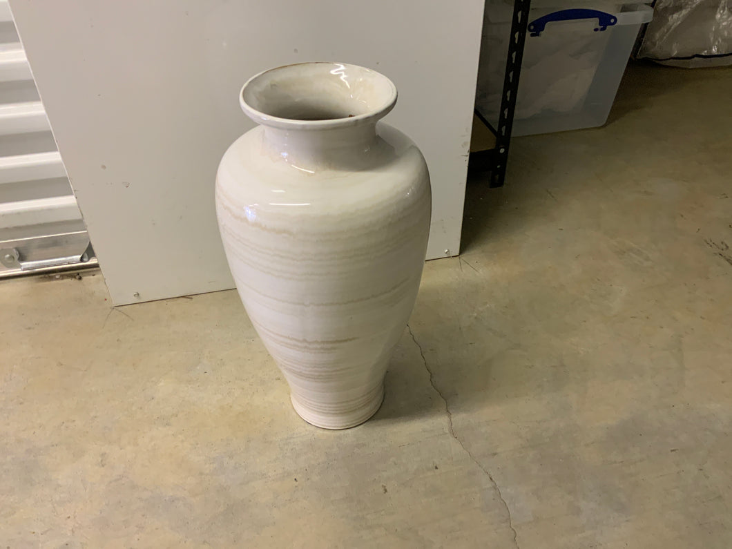 Cream tall vase