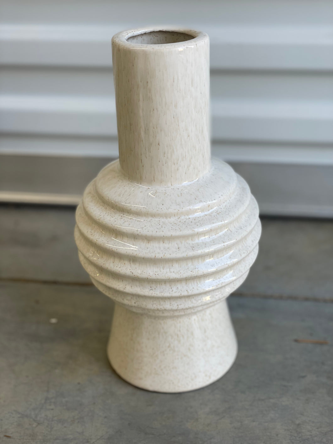 White ceramic vase